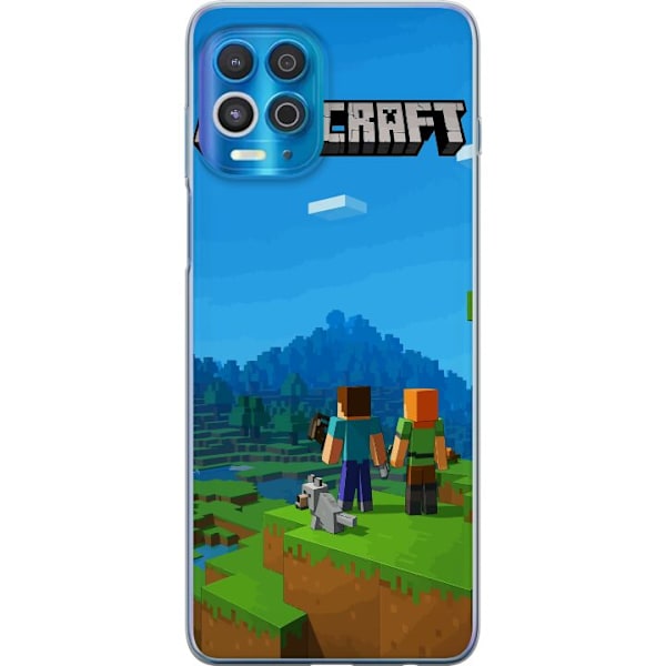 Motorola Edge S Läpinäkyvä kuori Minecraft Key Art