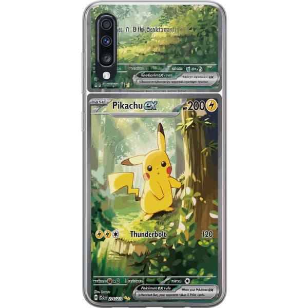 Kompatibelt Mobildeksel til Samsung Galaxy A70 Pikachu grønn