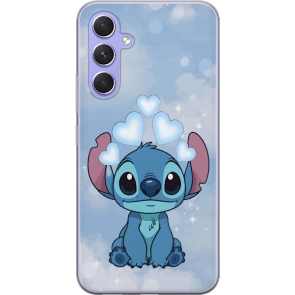 Samsung Galaxy A54 Läpinäkyvä kuori Stitch Hyppäävä Ilo - Hauska Suunnittelu Lahjalle