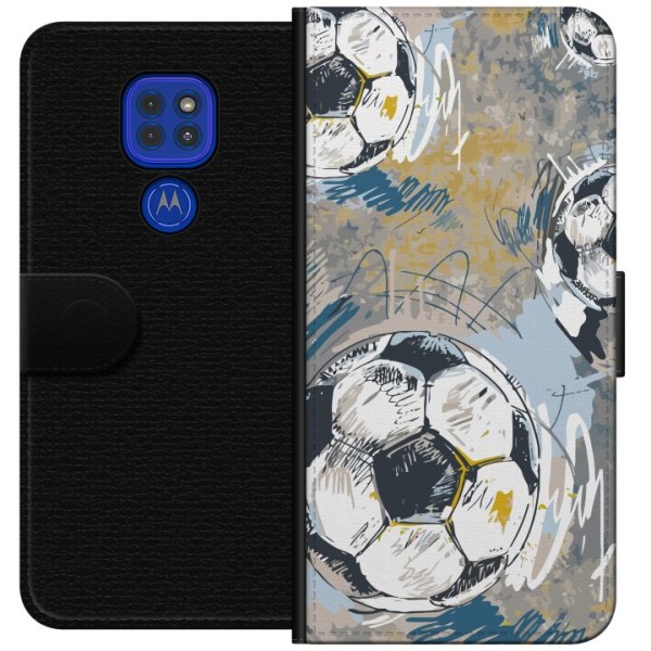 Motorola Moto G9 Play Plånboksfodral Fotboll