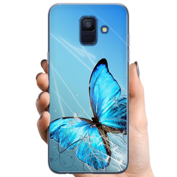 Samsung Galaxy A6 (2018) TPU Matkapuhelimen kuori Perhonen