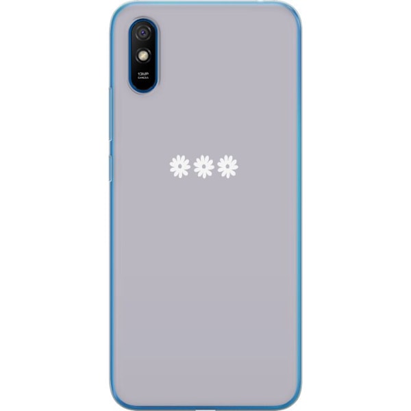 Xiaomi Redmi 9A Genomskinligt Skal Lila Blomminimalism – sti