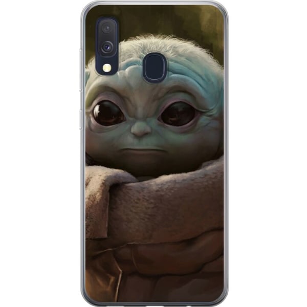 Samsung Galaxy A40 Genomskinligt Skal Baby Yoda