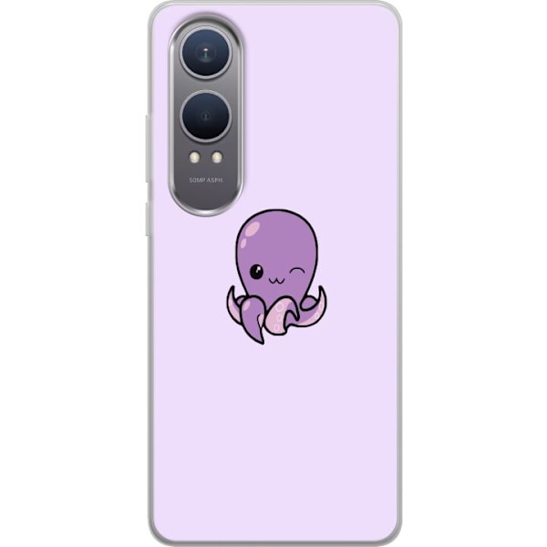 OnePlus Nord CE4 Lite Gennemsigtig cover Purple Octopus