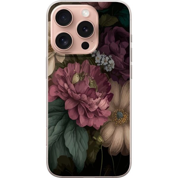 Apple iPhone 16 Pro Gjennomsiktig deksel Blommor