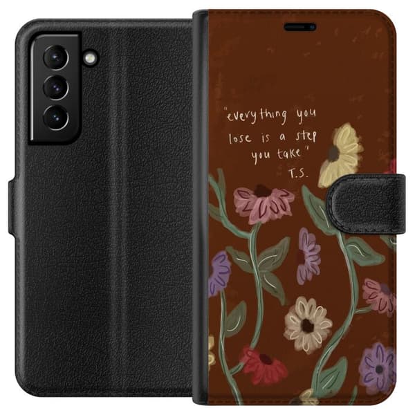 Kompatibel Tegnebogsetui til Samsung Galaxy S21+ 5G Blomster