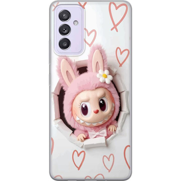 Samsung Galaxy A82 5G Läpinäkyvä kuori Labubu Sydän Taustakuva Pop Mart Rakkausteema Hahmodesign Suosittu Motiivi Keräilytaideteossarja