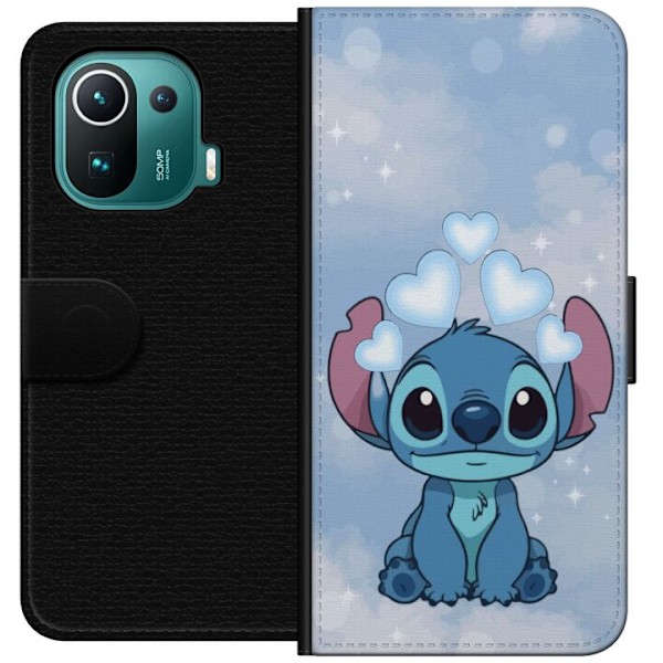 Xiaomi Mi 11 Pro Tegnebogsetui Stitch Hoppende Glæde - Sjovt Design til Gave