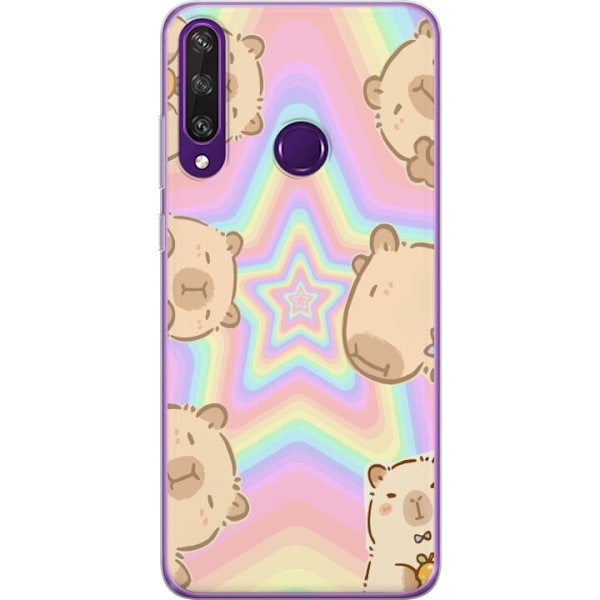 Huawei Y6p Läpinäkyvä kuori Kawaii Capybara Galaxy Söpö A