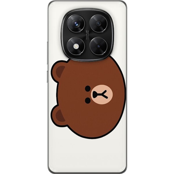 Xiaomi Redmi Note 14 Pro Läpinäkyvä kuori line friends brown