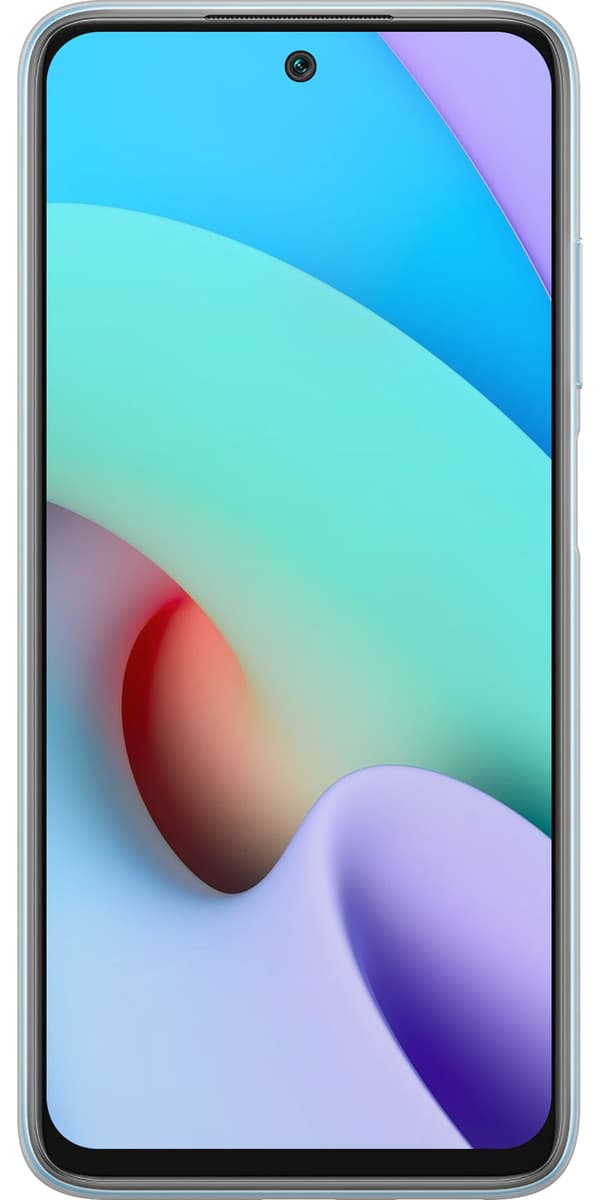 Kompatibelt Mobildeksel til Xiaomi Redmi 10 Pinnsvin med blålysende pigger blant planter og stjernelignende lyspunkter blå