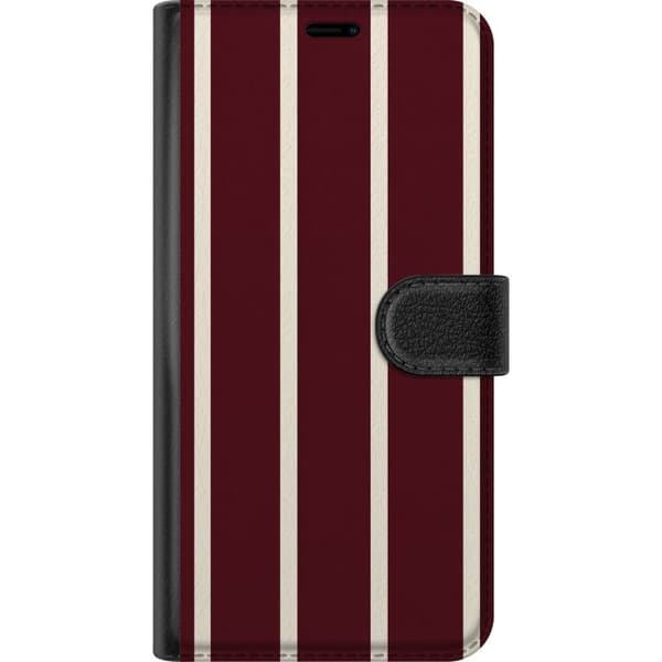 Kompatibelt Plånboksfodral till Apple iPhone 6 Vinröda randlinjer röd