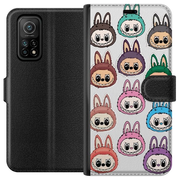 Xiaomi Mi 10T Pro 5G Lommeboketui Labubu Macaron Monster - Sø