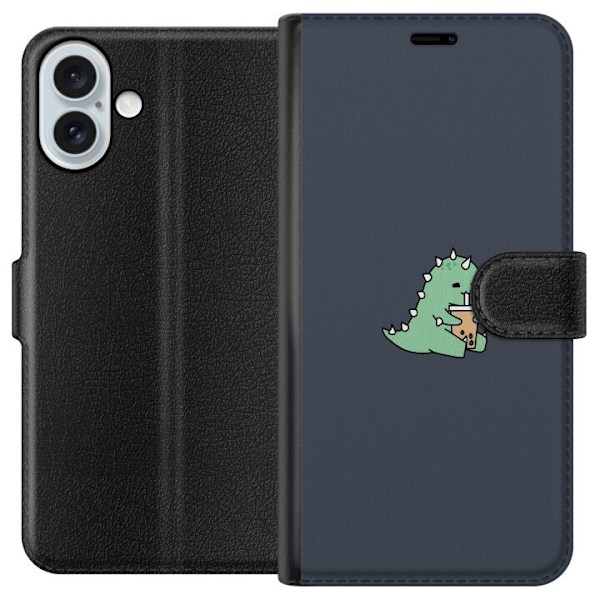 Apple iPhone 16 Plus Tegnebogsetui Dinosaurie