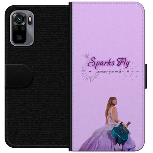 Xiaomi Redmi Note 10S Tegnebogsetui Taylor Swift - Sparks Fly