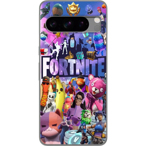 Google Pixel 8 Pro Läpinäkyvä kuori Fortnite Hahmot Peliteema Ikonit Peli Suunnittelu Suosittu Taistelurojalainen Lapset Pelihahmojen Teema