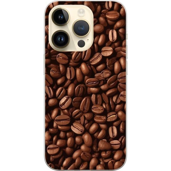 Kompatibelt Mobilskal till Apple iPhone 14 Pro Kaffebönor närbild brun