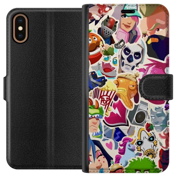 Kompatibel Tegnebogsetui til Apple iPhone X Fortnite