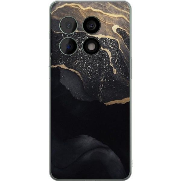 OnePlus 10 Pro Genomskinligt Skal Svart guld abstrakt
