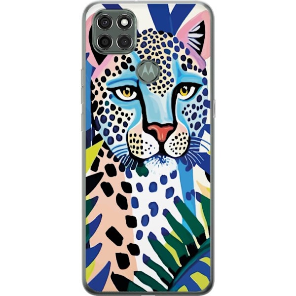 Motorola Moto G9 Power Gennemsigtig cover Livlig Leopard