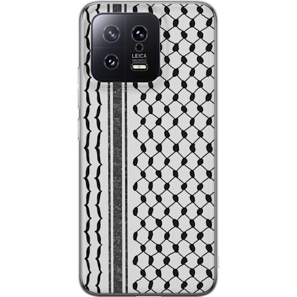 Xiaomi 13 Gennemsigtig cover Palæstinensisk mønster - inspireret af traditionel stil keffiyeh-stof
