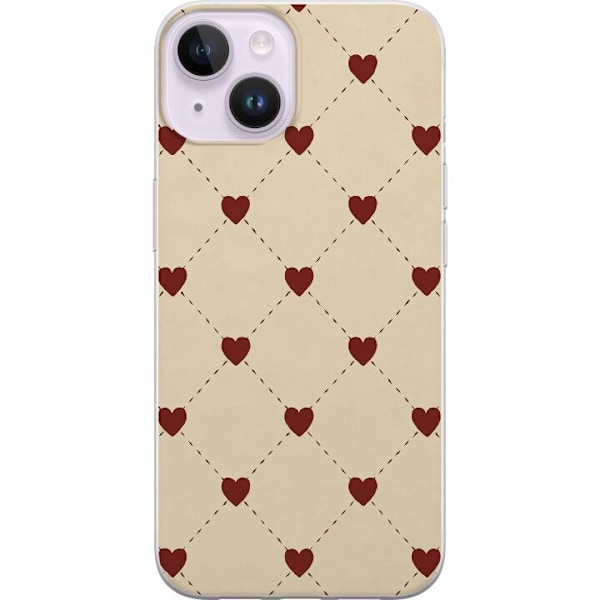 Apple iPhone 14 Plus Läpinäkyvä kuori Sydänverkko