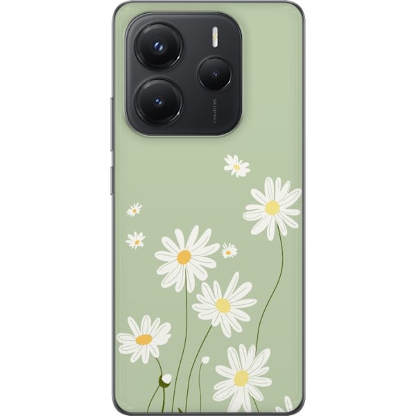 Xiaomi Redmi Note 14 Genomskinligt Skal Prästkragar – blomm