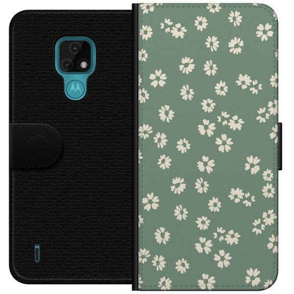 Motorola Moto E7 Tegnebogsetui Blomsterdrøm - Farverigt Blomstermønster