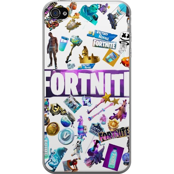 Apple iPhone 4 Gennemsigtig cover Fortnite