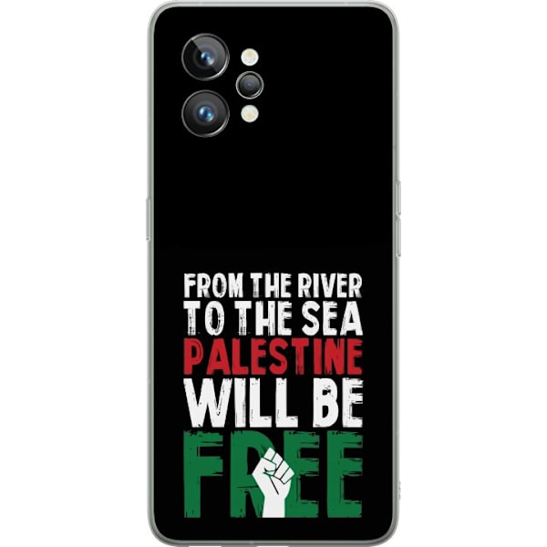 Realme GT2 Pro Genomskinligt Skal Free Palestine – politiskt