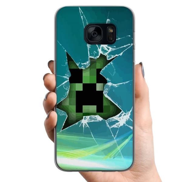Kompatibelt Mobildeksel til Samsung Galaxy S7 MineCraft