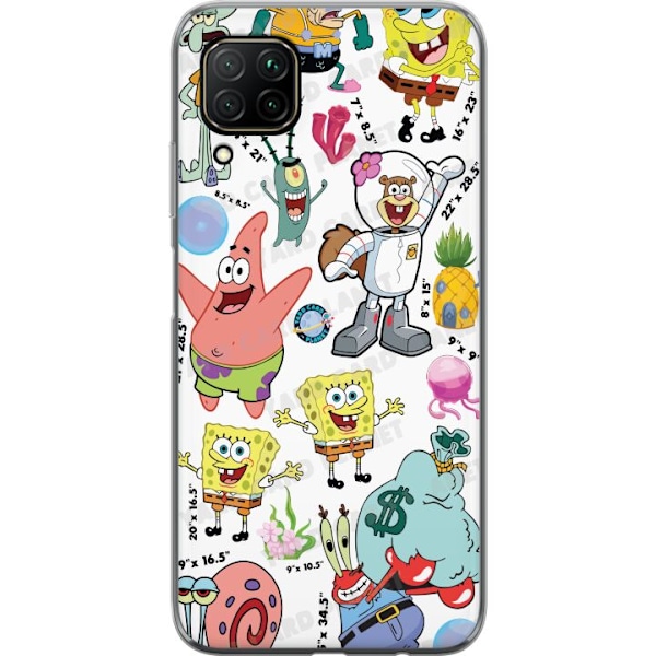 Huawei P40 lite Genomskinligt Skal SpongeBob SquarePants