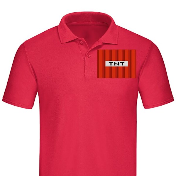 Poloshirt til Voksen | Elegant Poloshirt Minecraft TNT Rød Medium