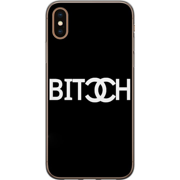 Apple iPhone XS Max Gennemsigtig cover Bitch Chanel Inspireret Streetstyle Mode Tekstmotiv Trend Ikonisk Stil Urban Design