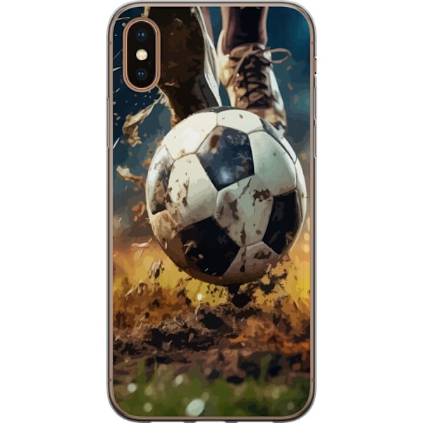Apple iPhone X Gennemsigtig cover Fodbold