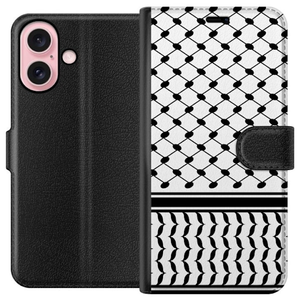 Apple iPhone 16 Lommeboketui Keffiyeh mønster