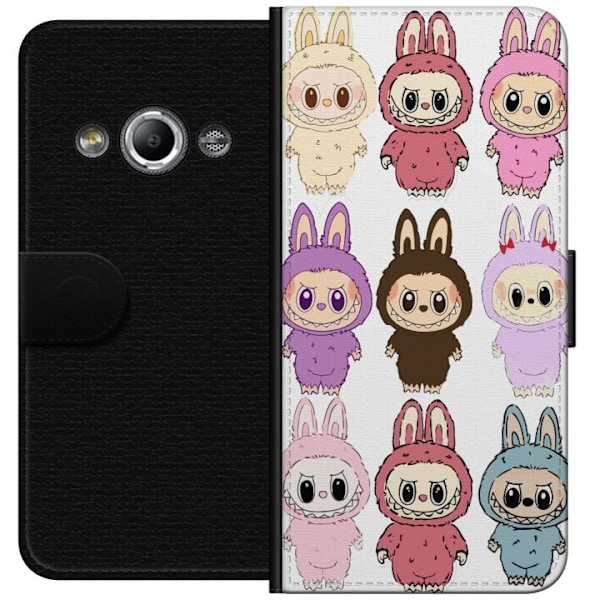 Samsung Galaxy Xcover 3 Plånboksfodral Labubu Pink Monster – Popkonst med Kawaii-touch