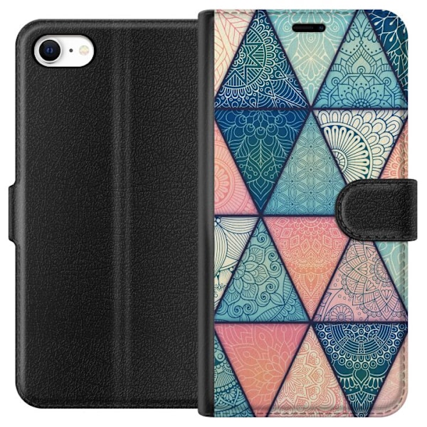 Apple iPhone 6 Lompakkokotelo Mandala Kolmiot
