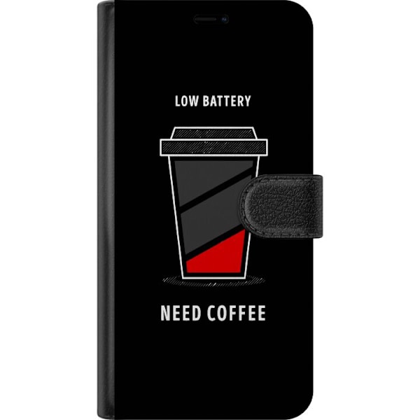 OnePlus 6 Plånboksfodral Låg Batteri Behöver Kaffe