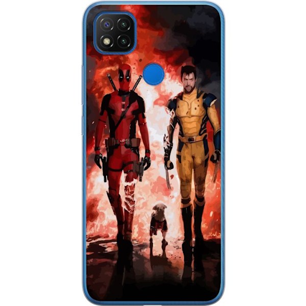 Xiaomi Redmi 9C Läpinäkyvä kuori Wolverine Deadpool