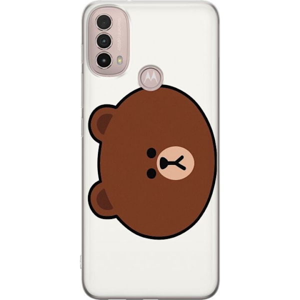 Motorola Moto E40 Gjennomsiktig deksel line friends brown