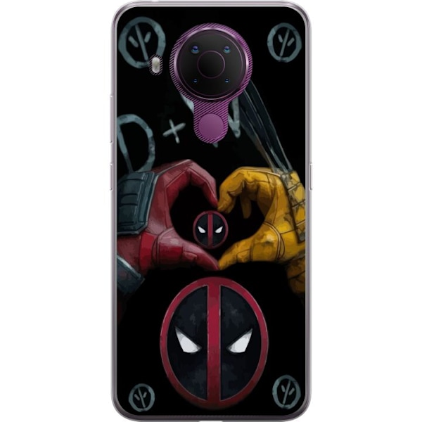 Nokia 5.4 Läpinäkyvä kuori Deadpool & Wolverine Rakkaus