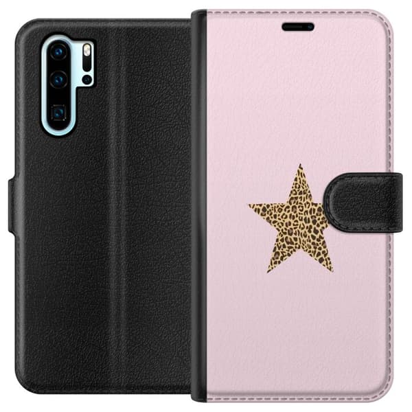 Kompatibelt Lommeboketui til Huawei P30 Pro Leopard stjerne