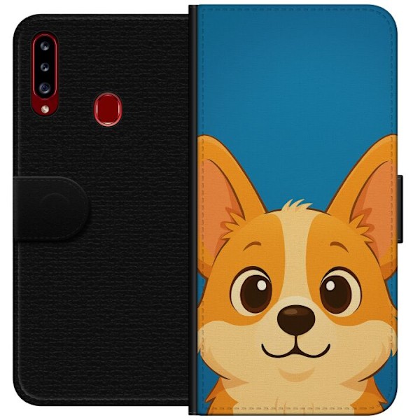 Samsung Galaxy A20s Lommeboketui Hello Corgi