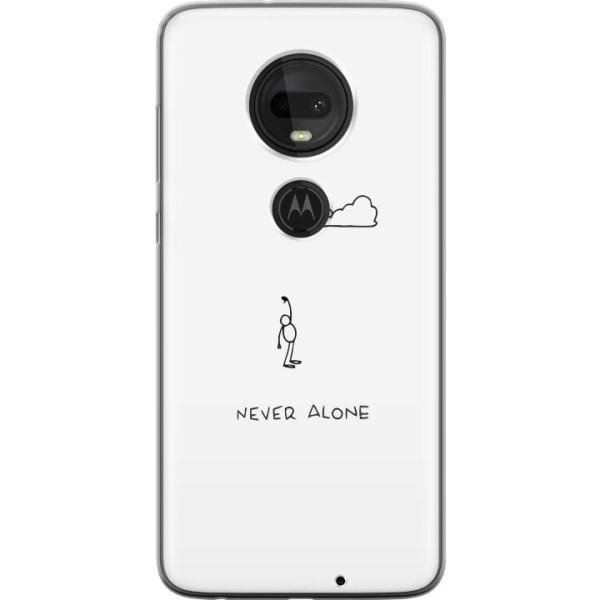 Motorola Moto G7 Läpinäkyvä kuori Ei koskaan yksin