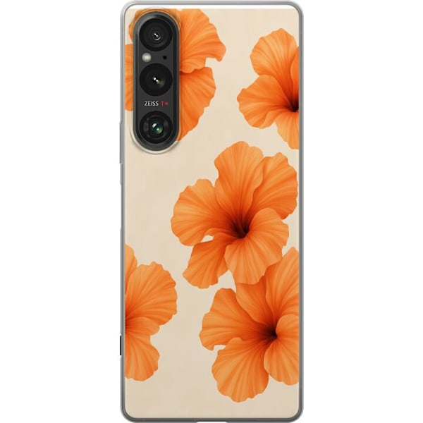 Sony Xperia 1 V Läpinäkyvä kuori Papaya Punch