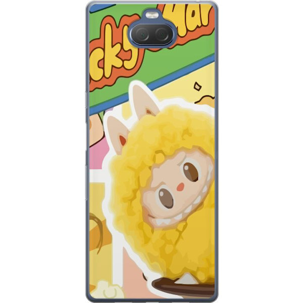 Sony Xperia 10 Plus Gennemsigtig cover Labubu Wacky Mart Pop Mart Serie Samlerfigur Sød Design Populært Motiv Figurserie Kreativ Kunst Leksak