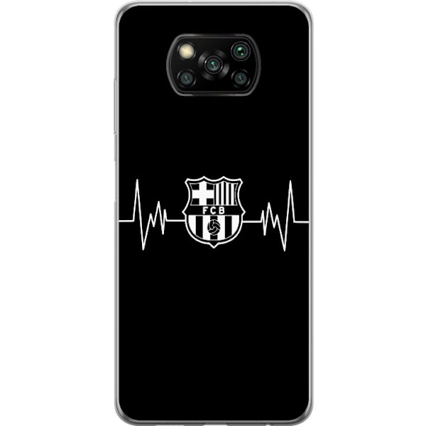 Xiaomi Poco X3 NFC Läpinäkyvä kuori FC Barcelona