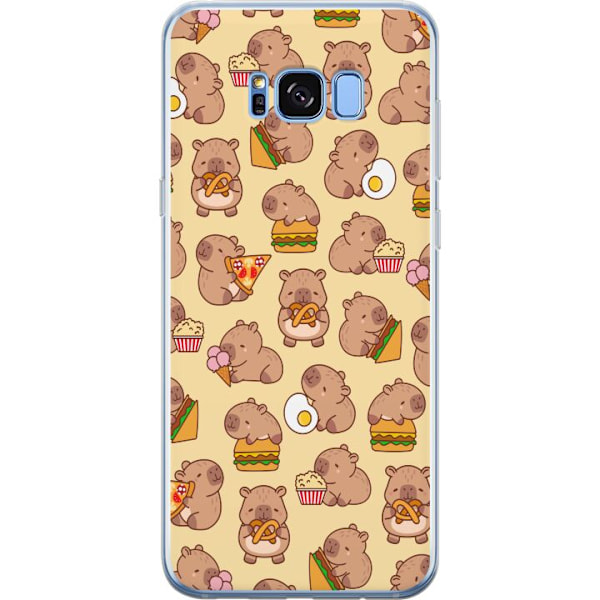 Samsung Galaxy S8+ Genomskinligt Skal Kawaii capybara mobilskal med flera söta figurer