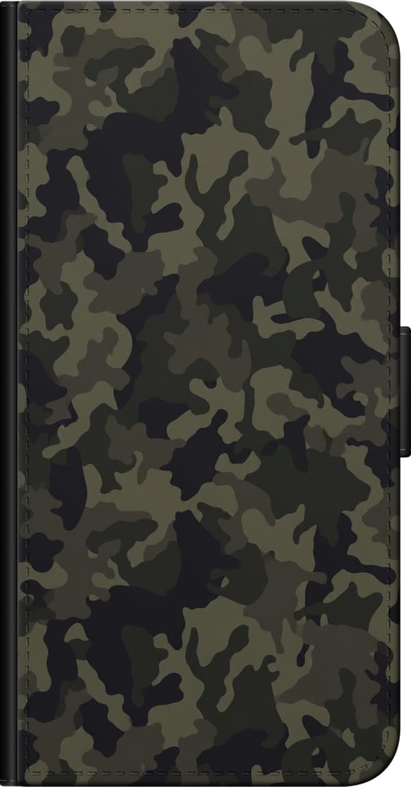 Kompatibel Tegnebogsetui til OnePlus 9 Pro Grønt skovcamouflage grøn